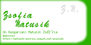 zsofia matusik business card